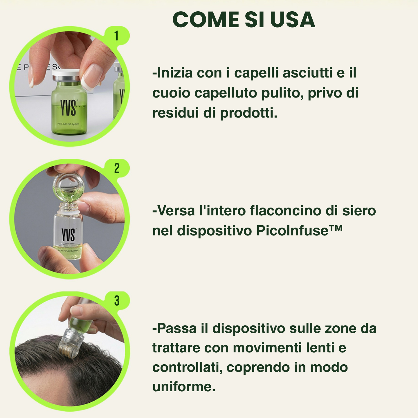 YVS - Sistema di Microinfusione Avanzata per la ricrescita dei capelli